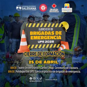 Afiche del Cierre del programa de formación y ejercicios de brigadas de emergencia